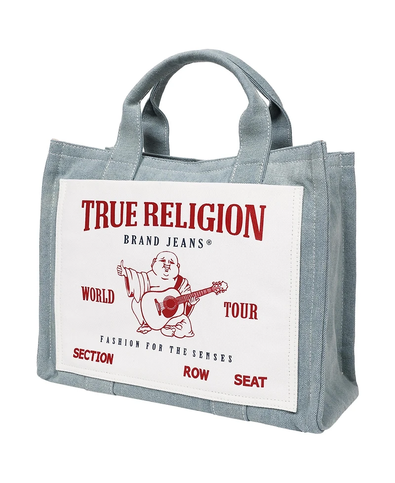 True Religion Ace Mega Pocket Buddha Tote - Denim World Tour Bag