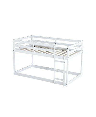 Lucky One Solid Wooden, Solid Rubber Wooden Bunk Bed with Ladder