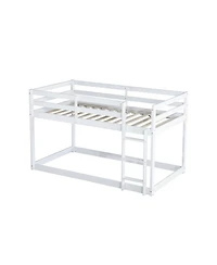 Lucky One Solid Wooden, Solid Rubber Wooden Bunk Bed with Ladder