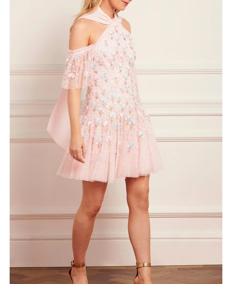 Needle & Thread Women's Dandelion Ditsy Halter-neck Mini Dress