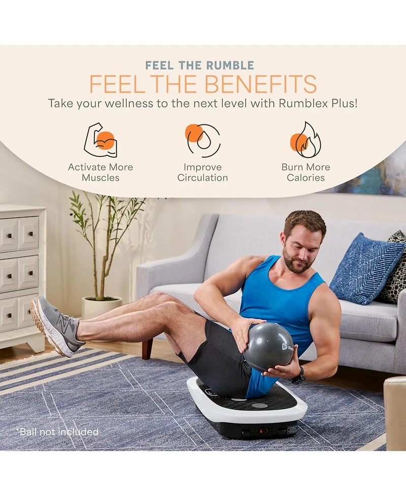 Lifepro Rumblex Plus 4D Vibration Plate Exercise Machine – Triple Motor Full Body Vibrating Plate for Weight Loss & Lymphatic Drainage