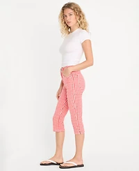 Good American Women's Gingham Capris Pants, Created for Macy's