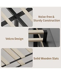 Homfan Bed Frame with Adjustable Headboard