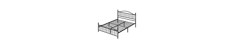 Homfan Sturdy Metal Platform Bed Frame with Headboard