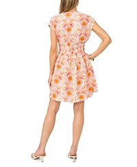 CeCe Women's V-Neck Multi Tie Dress