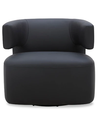 Clarie Leather Accent Swivel Chair