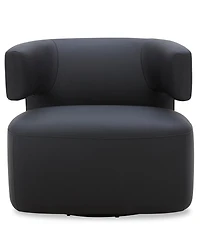 Clarie Leather Accent Swivel Chair