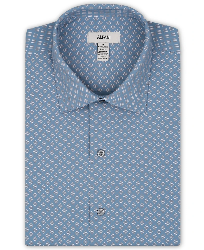 Alfani Men's Diamond Spot Slim-Fit Shirt, Macy's Exclusive