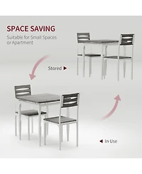 gaomon 3-Piece Dining Table Set for 2 with Spiral Legs