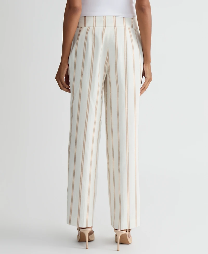 Kasper Women's Striped Clean-Waist Pants, Regular & Petite