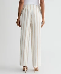 Kasper Women's Striped Clean-Waist Pants, Regular & Petite