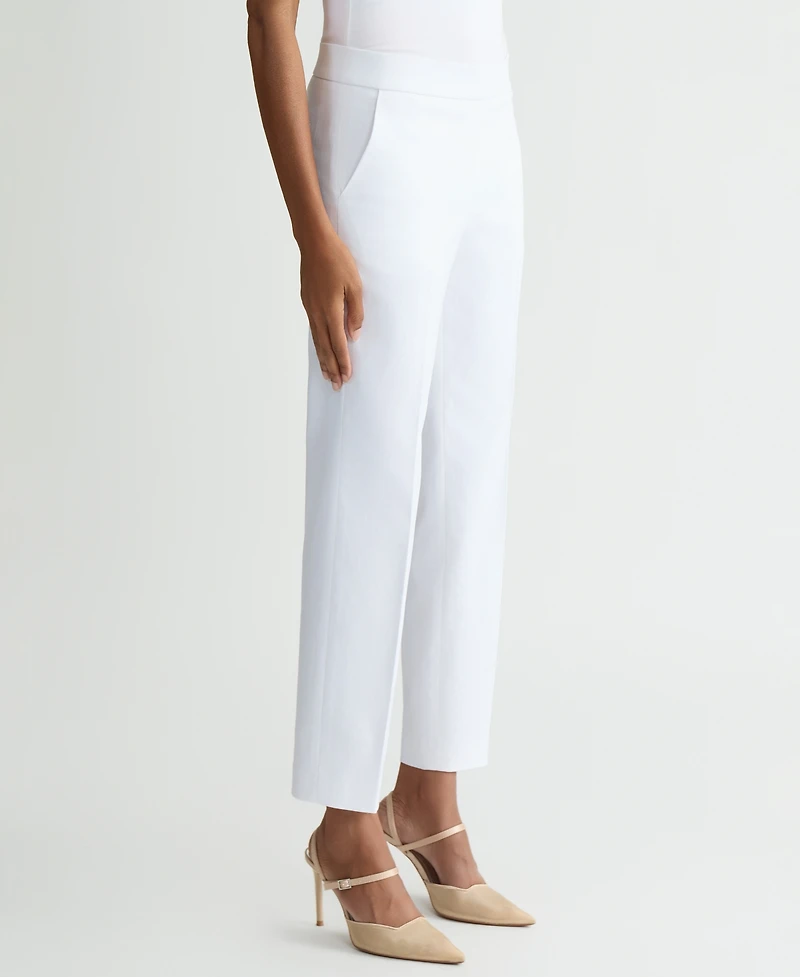 Kasper Women's Stretch Twill Cropped Pull-On Pants, Regular & Petite