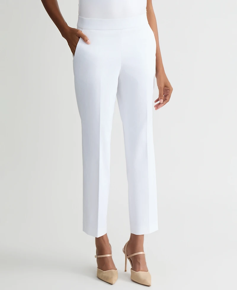 Kasper Women's Stretch Twill Cropped Pull-On Pants, Regular & Petite