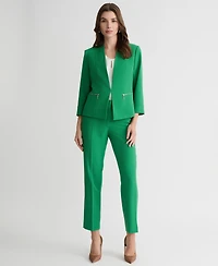 Kasper Women's Zip-Pocket 3/4-Sleeve Blazer, Regular & Petite