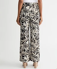 Kasper Women's Printed Wide-Leg Pull-On Pants, Regular & Petite