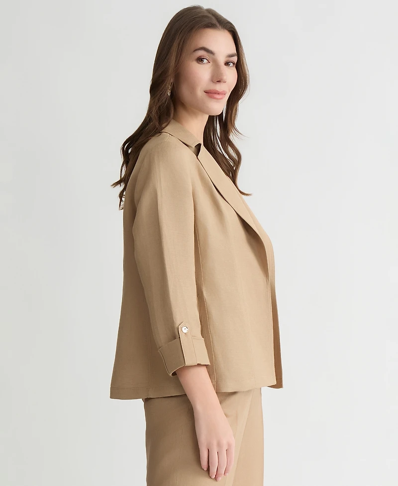 Kasper Women's Open-Front Cuffed Blazer, Regular & Petite