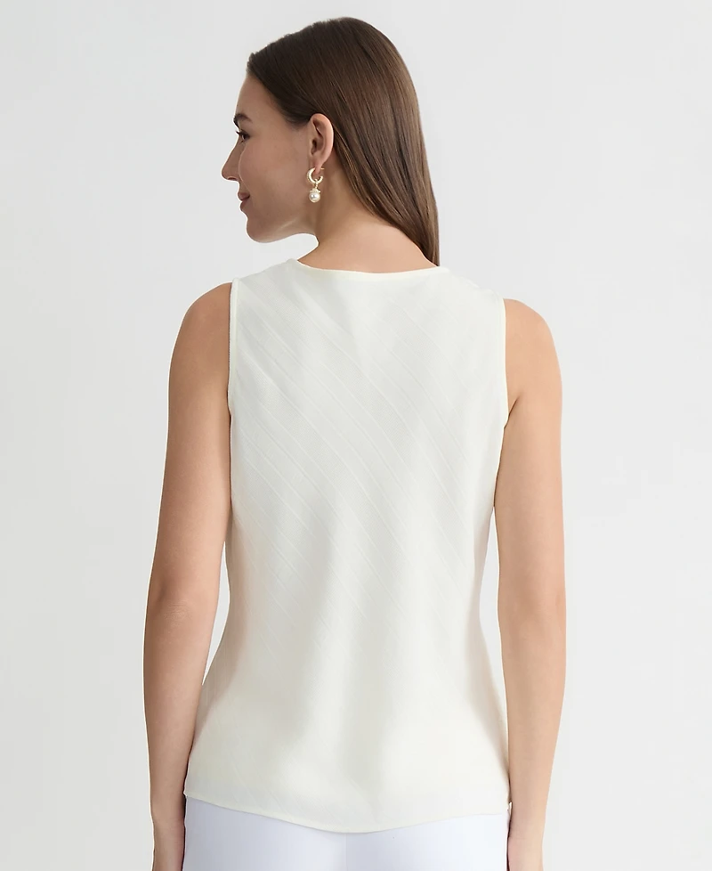 Kasper Women's Ruffle-Front Sleeveless Top