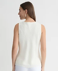Kasper Women's Ruffle-Front Sleeveless Top