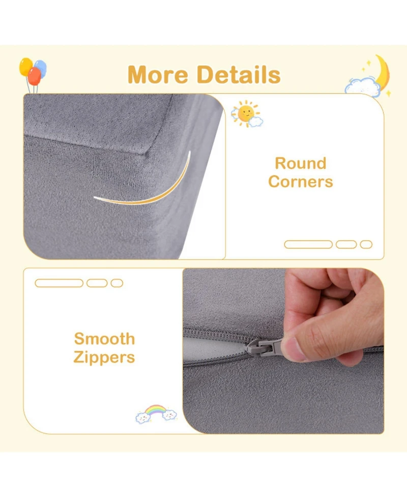 Gouun 9-Piece Foam Climb and Crawl Playset for Toddlers