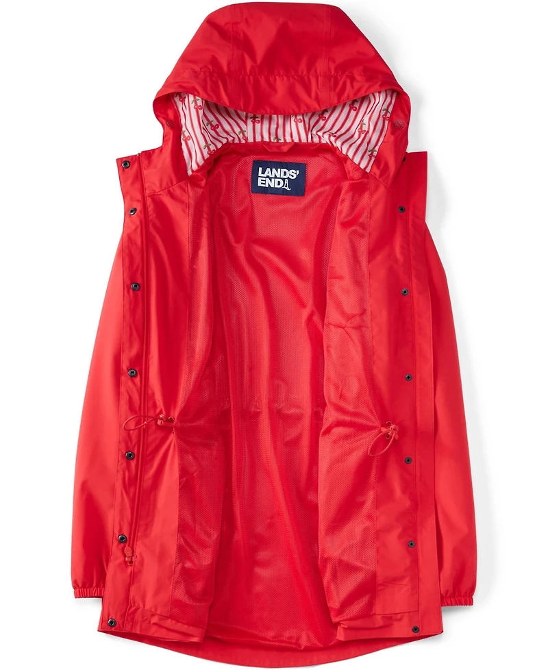 Lands' End Women's Plus Squall Packable Waterproof Raincoat