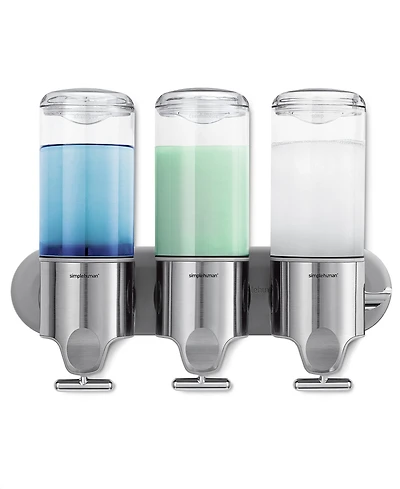 Simplehuman Triple Wall Mount Pump Shower Soap Dispenser