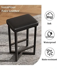 gaomon Dining Chair Bar Stools Set of 24.6 inch Counter Height Backless Barstools for Kitchen Dining Room