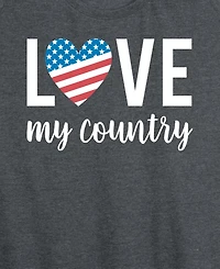 Hybrid Apparel Plus Size Instant Message Love My Country Racerback Graphic Tank Top