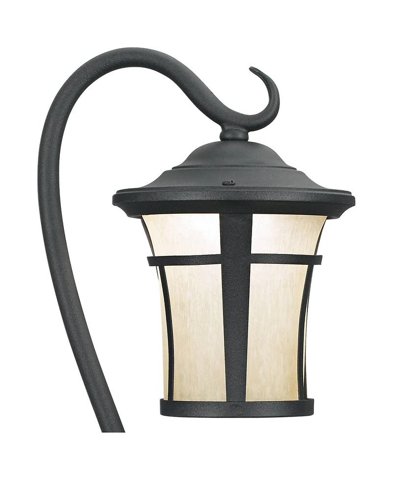 John Timberland Shepherd's Hook 23" High Mission Outdoor Landscape Path Light Porch House Led Bulb Black Metal Glass Shade