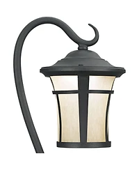 John Timberland Shepherd's Hook 23" High Mission Outdoor Landscape Path Light Porch House Led Bulb Black Metal Glass Shade