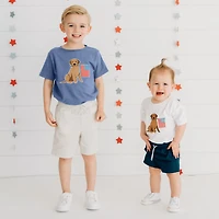 Sweet Wink Big Boys Patriotic Pup Patch Short Sleeve T-Shirt