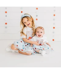 Sweet Wink Little and Big Girls Usa Stars Gemstone Headband