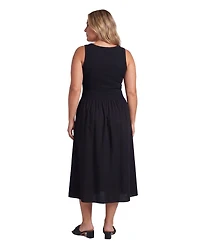 24seven Comfort Apparel Plus Curvy Sleeveless Maxi Dress