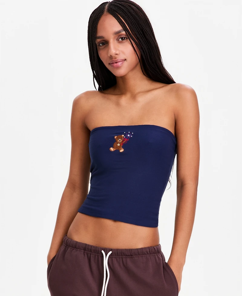 Planet Gold Juniors' Graphic Fitted Tube Top