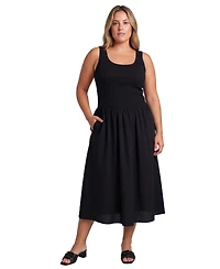 24seven Comfort Apparel Plus Curvy Sleeveless Maxi Dress