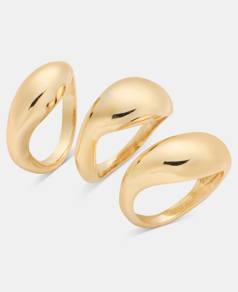 I.n.c. International Concepts 3-Pc. Set Sculptural Stack Rings, Macy's Exclusive