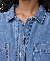 Dkny Jeans Women's Button-Front Shirt Dress