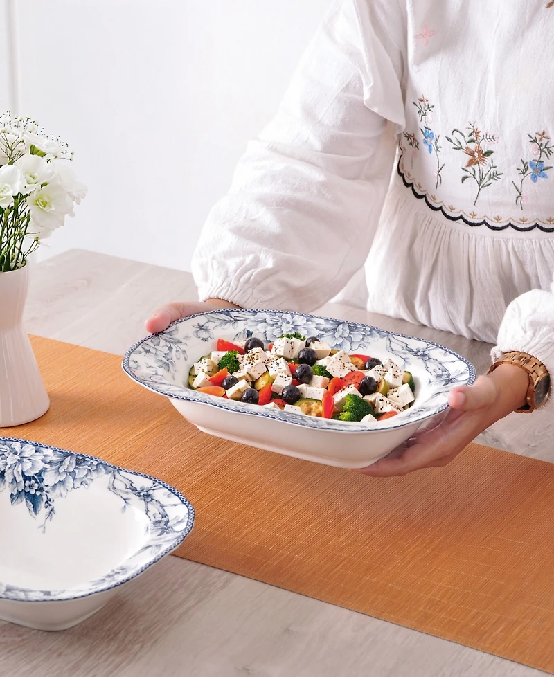 222 Fifth Adelaide Blue Serving Bowls, Set of 2