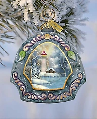 G.DeBrekht Hand Painted Scenic Ornament Harbor Light