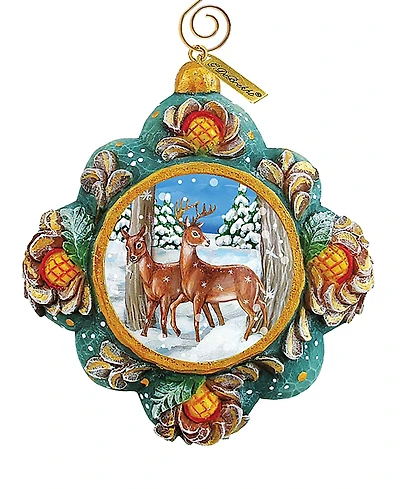G.DeBrekht Hand Painted Scenic Ornament Wilderness