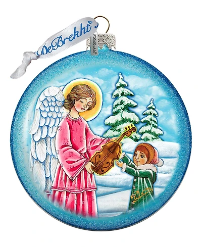 G.DeBrekht Guardian of Music Angel Glass Ornament