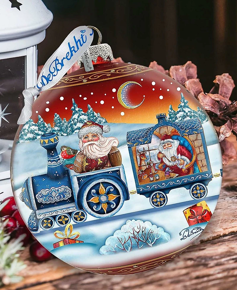 G.DeBrekht Limited Edition Oversized Holiday Express Ball Red Ornament