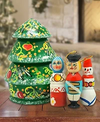 G.DeBrekht Christmas Tree 5-Piece Ornament Doll Set