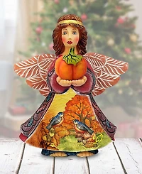 G.DeBrekht Autumn Angel with Pumpkin Handcrafted Christmas Figurine