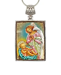 G.DeBrekht Blessing Angels Religious Holiday Jewelry Necklace Monastery Icons