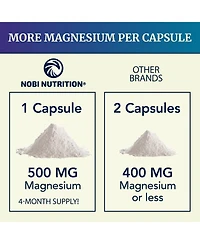 Magnesium Complex Capsules, Magnesium Oxide, Magnesium Citrate, Nobi Nutrition, 120ct