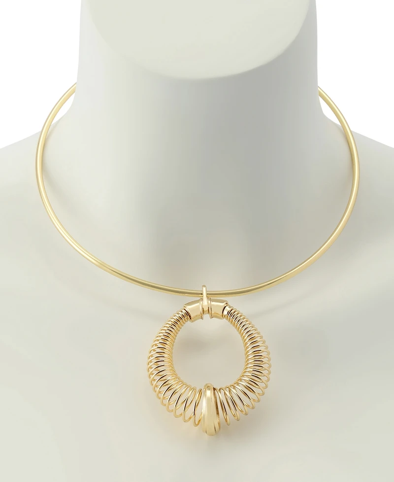 Robert Lee Morris Soho Gold Coiled Pendant Wire Necklace