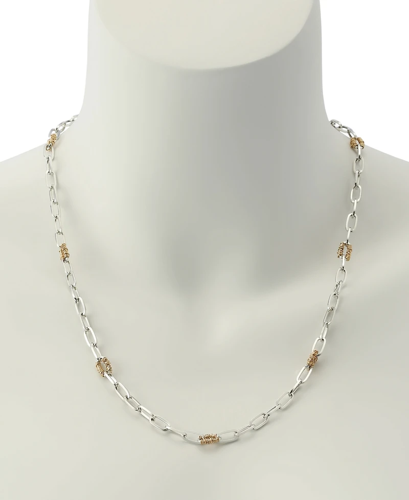 Robert Lee Morris Soho Two-Tone Paper Clip Chain Necklace