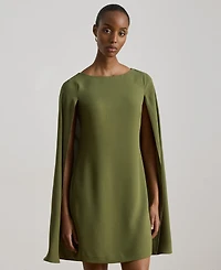 Lauren Ralph Women's Cape Georgette Cocktail Dress