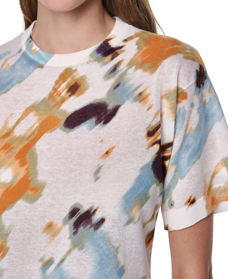 Dkny Women's Printed Short-Sleeve Sweater