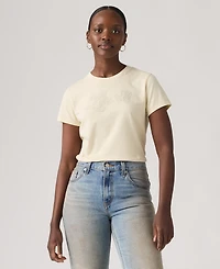 Levi's Women's Rhinestone Perfect Graphic Logo Cotton T-Shirt